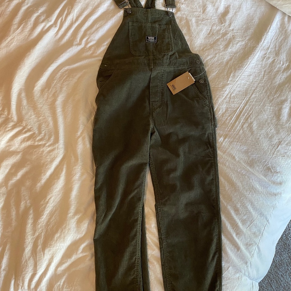 Vans Corduroy Overalls Olive Green Size XSmall